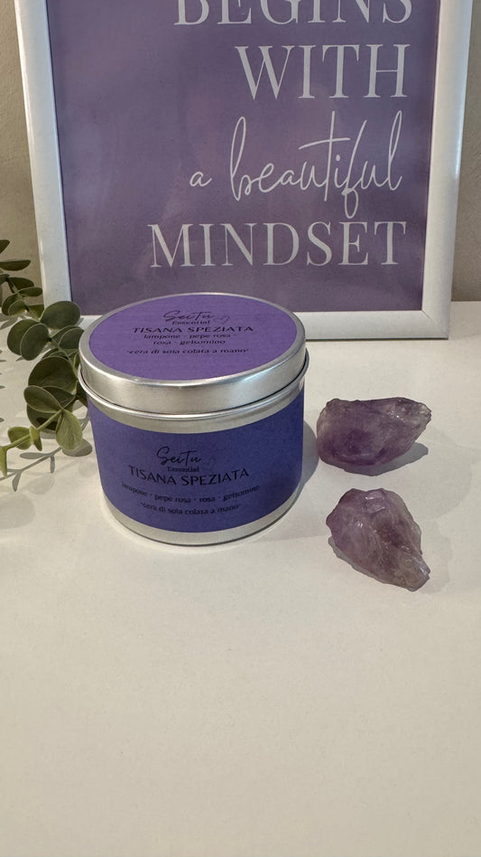 Candela profumata artigianale in cera di soia 100% naturale 🍃