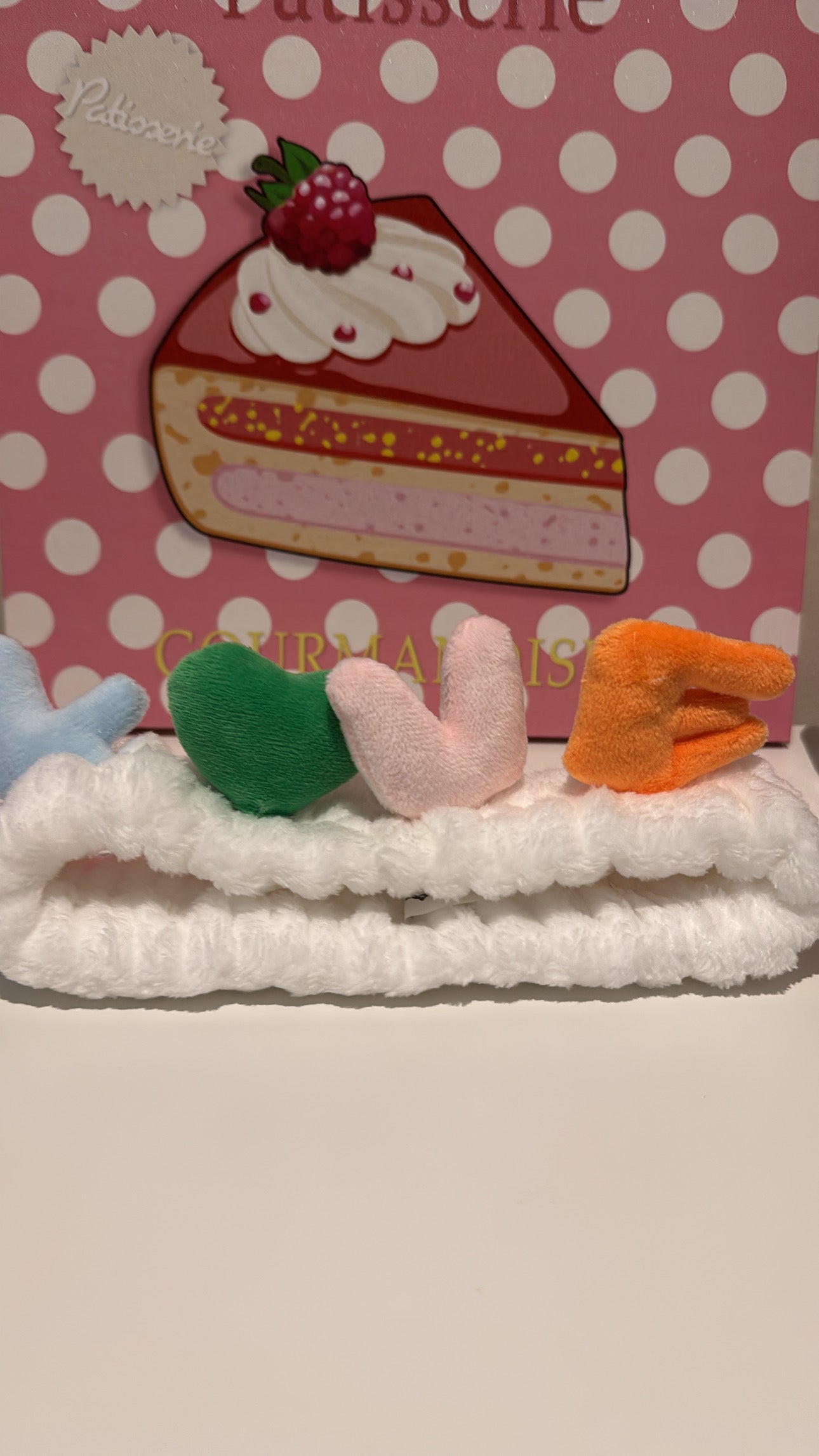 Fascia skincare con scritta “LOVE” 🧸 Bianca