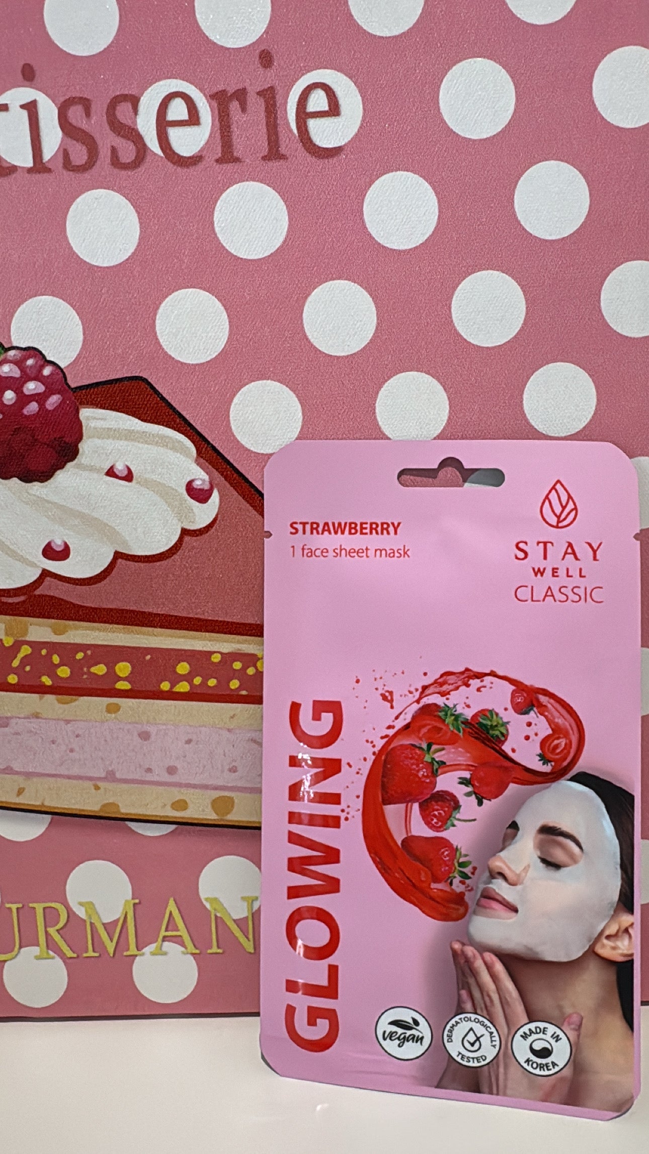 Maschera in tessuto alla fragola 🍓