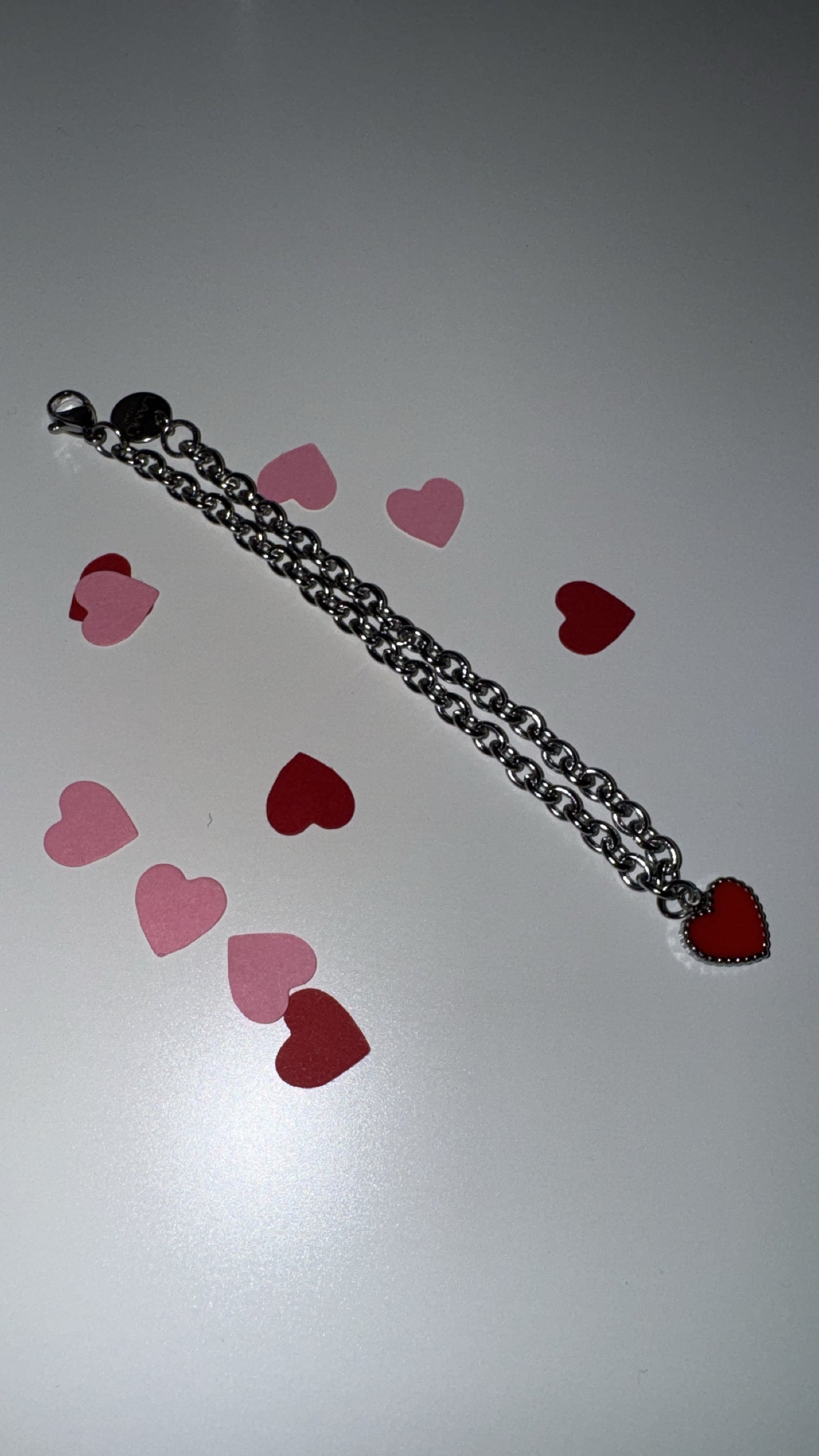 Bracciale cuore smaltato rosso♥️