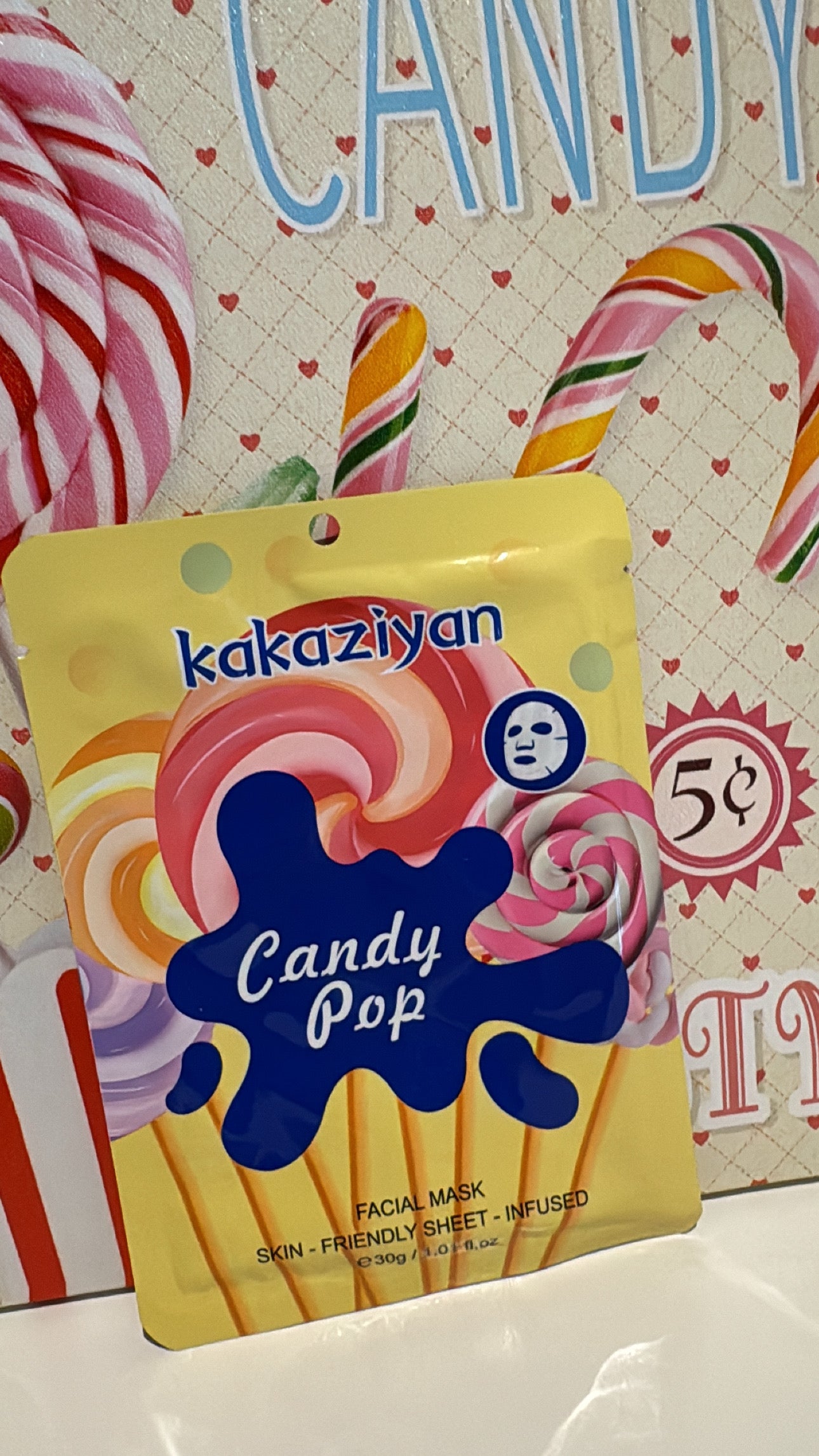 Maschera viso in tessuto “Caramella” 🍬