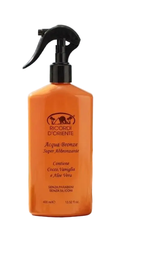 Acqua super abbronzante con cocco vaniglia e aloe vera (senza parabeni e siliconi) 🥥 🏖️ 400 ml