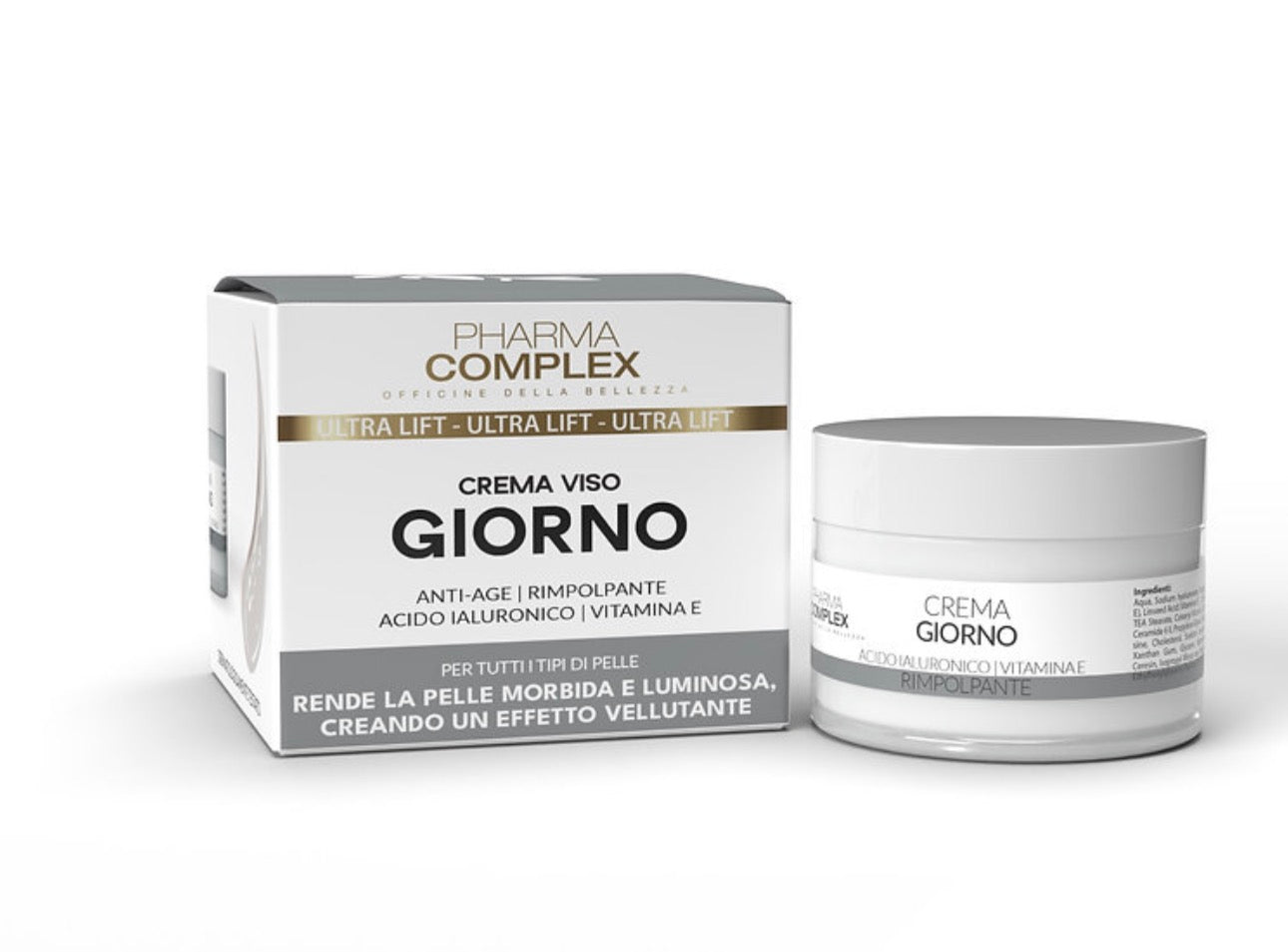 Crema viso giorni anti-age,rimpolpante, acido ialuronico, vitamina E