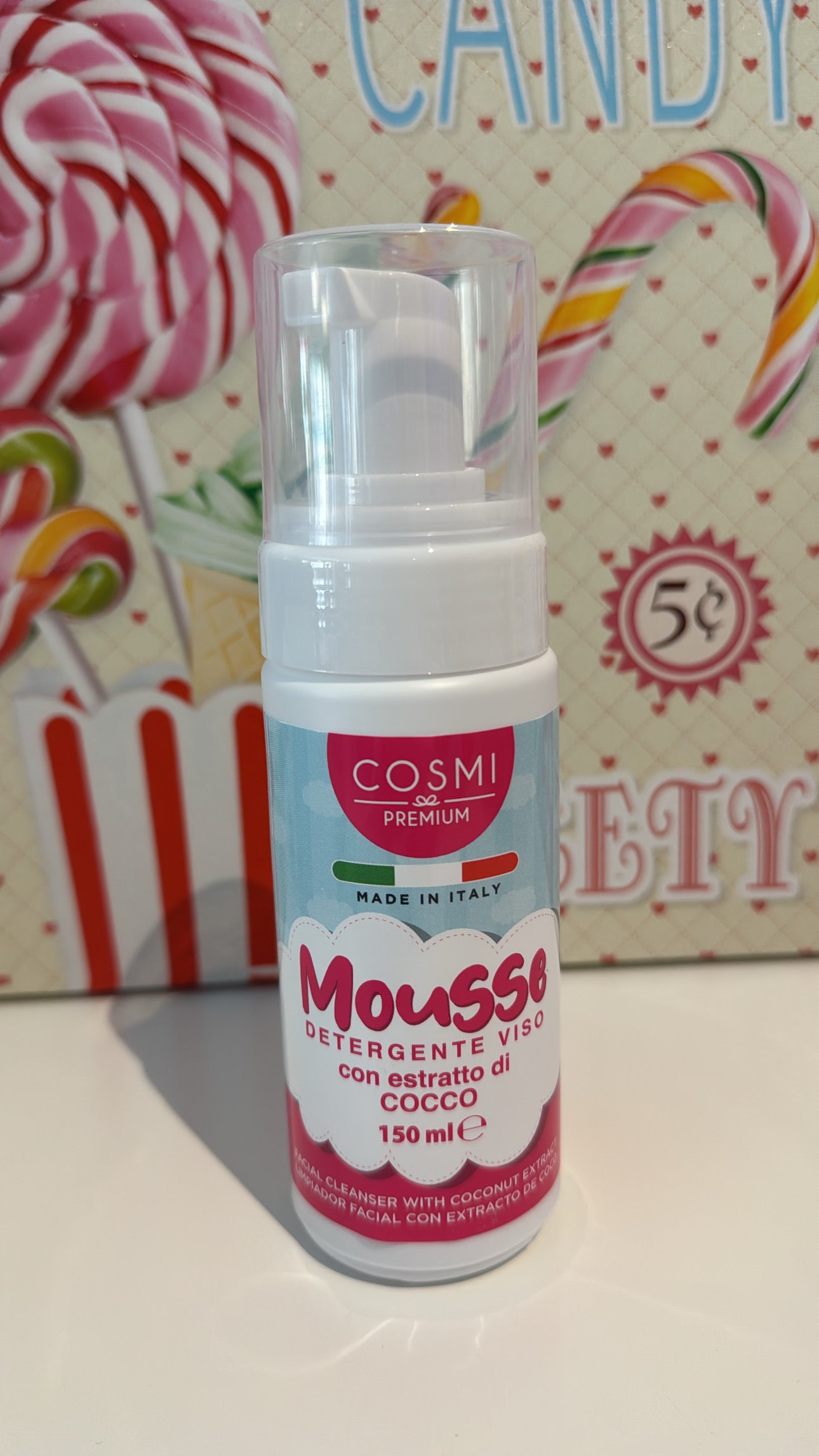 Mousse detergente viso con estratto cocco 🥥