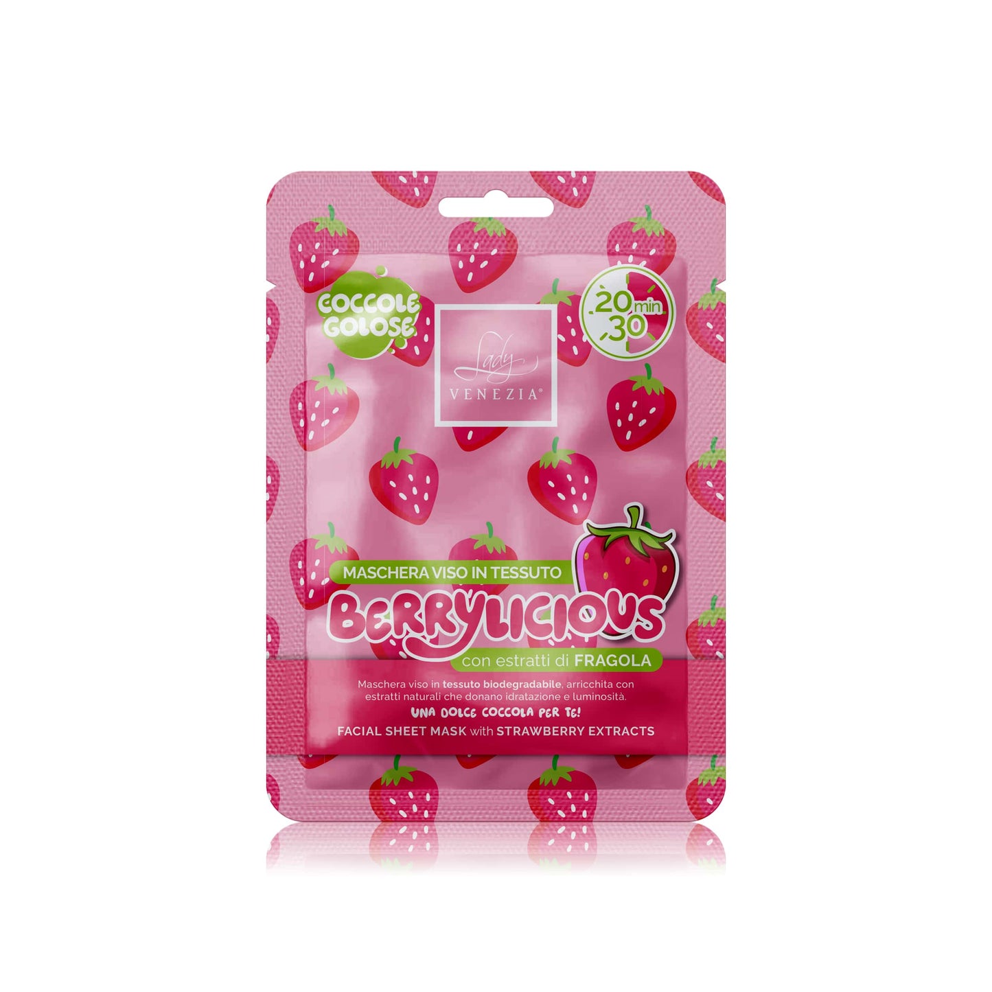 Maschera viso in tessuto ai frutti di bosco 🍓 🫐