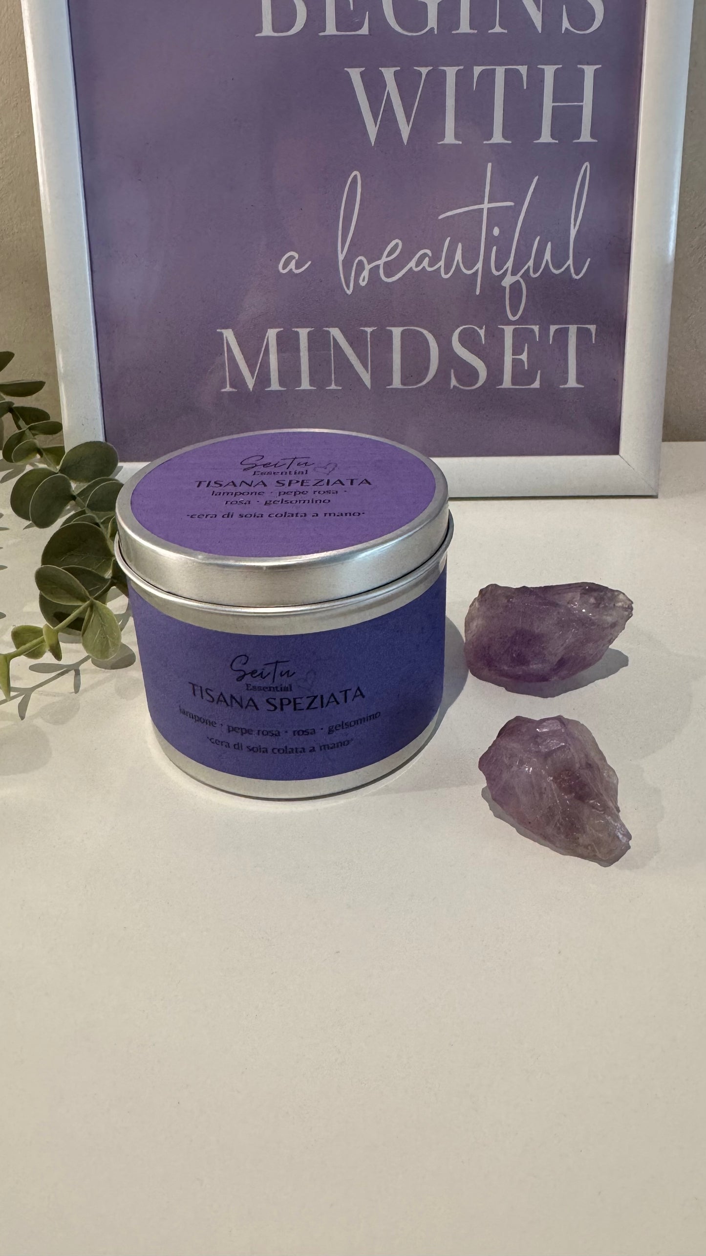 Candela profumata artigianale in cera di soia 100% naturale 🍃