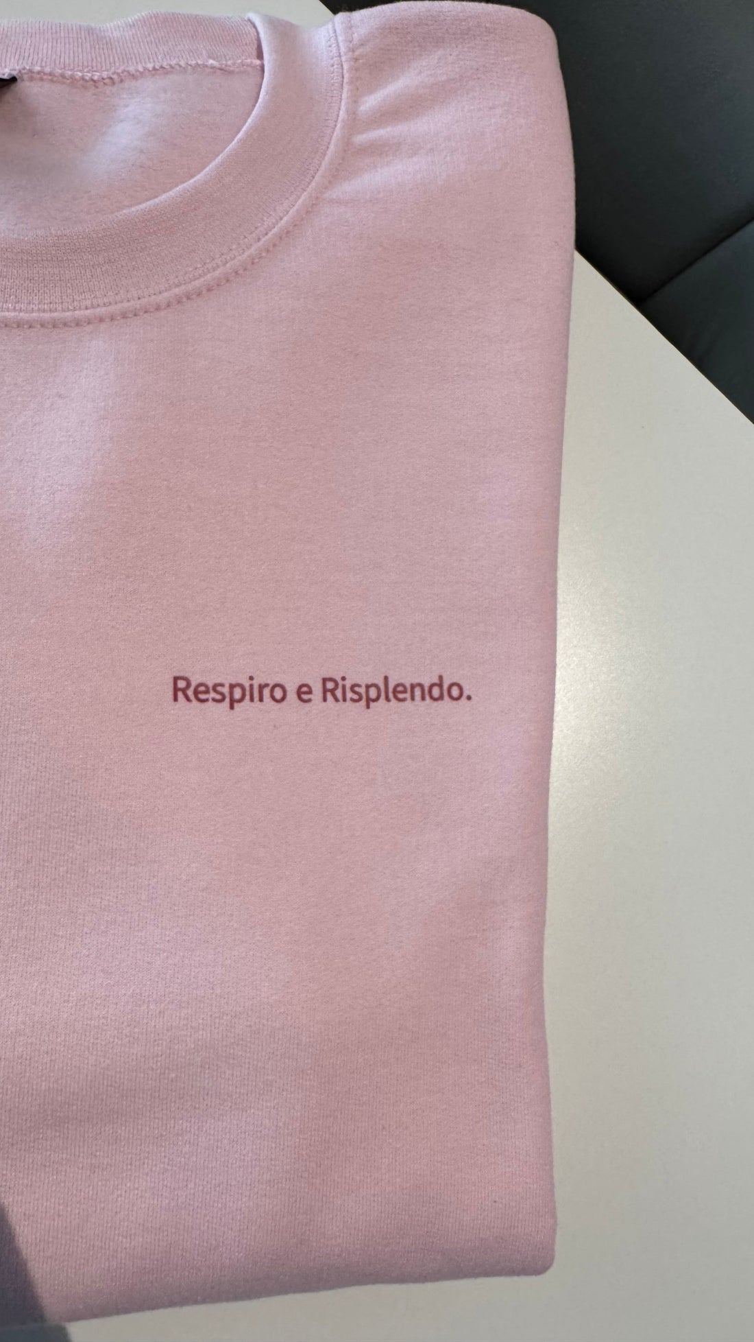 Felpa “Respiro e Risplendo” taglia L