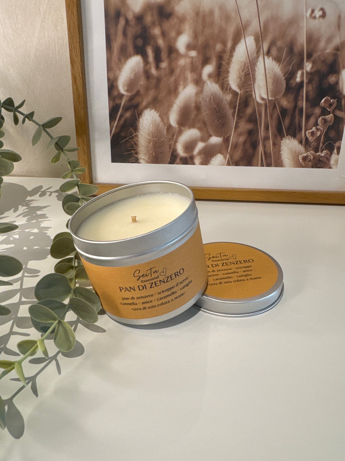 Candela profumata artiginale 100% naturale in cera di soia🍃 “pan di zenzero”