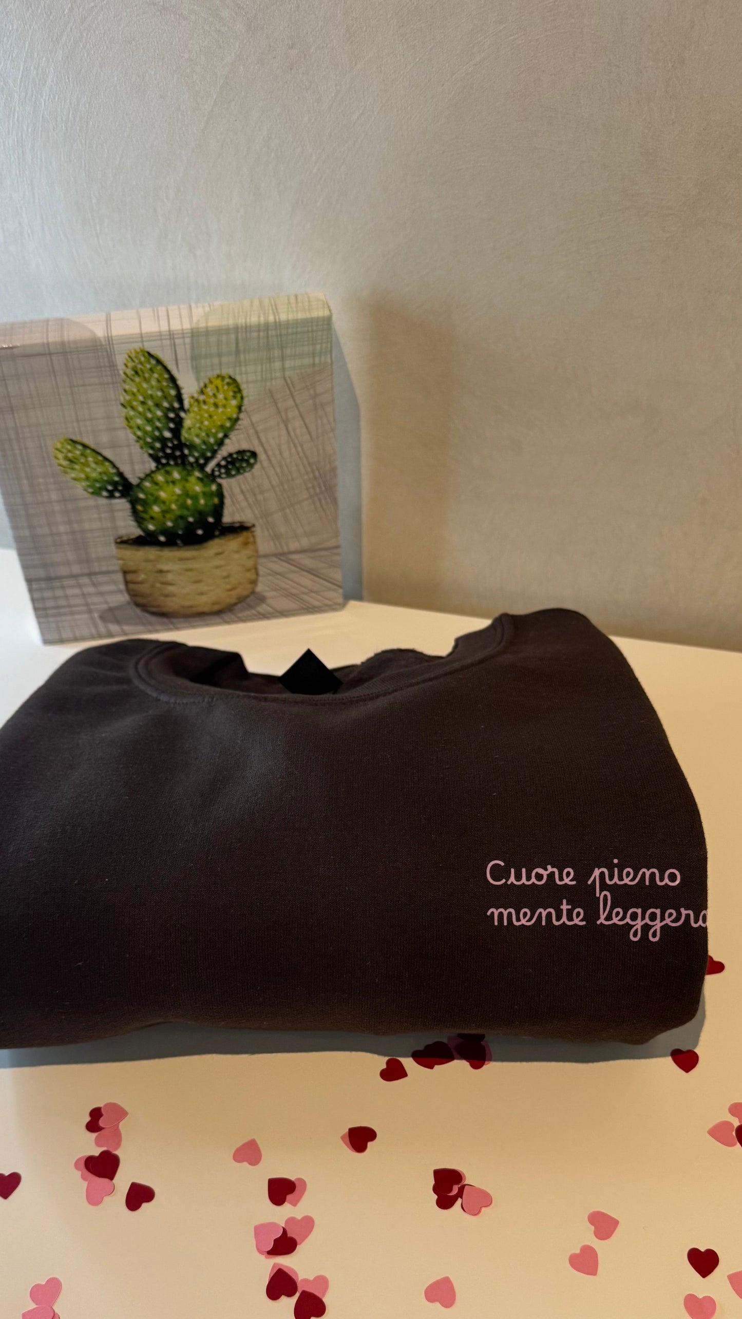 Felpa “Cuore pieno Mente leggera” taglia M