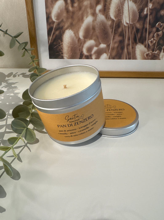 Candela profumata artiginale 100% naturale in cera di soia🍃 “pan di zenzero”