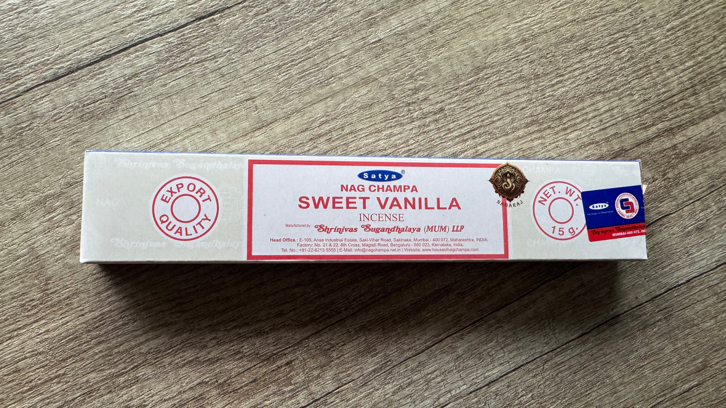 Incenso SATYA “Sweet Vanilla”
