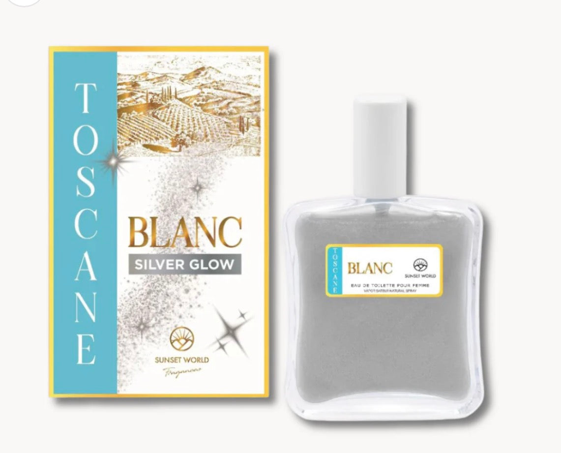Eau de toilette ispirato a bianco latte con glitter argento ✨
