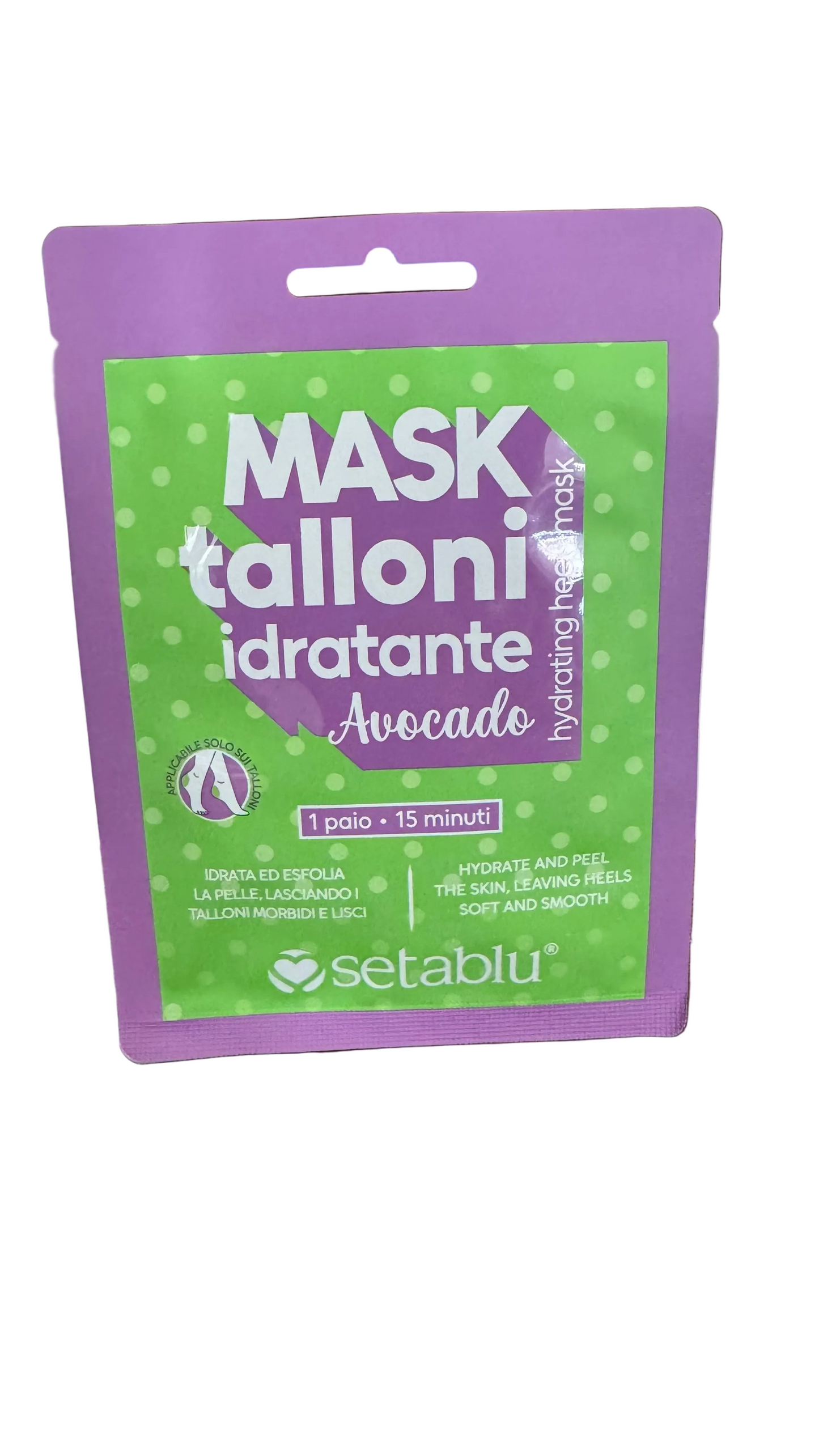 Maschera per talloni idratante all’ avocado 🥑  1 paio
