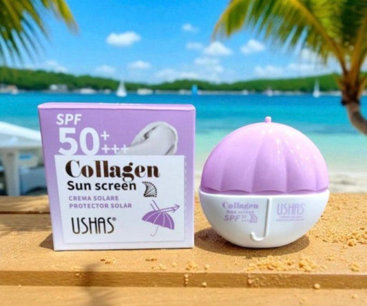 Crema solare protezione 50+ viso con collagene💜