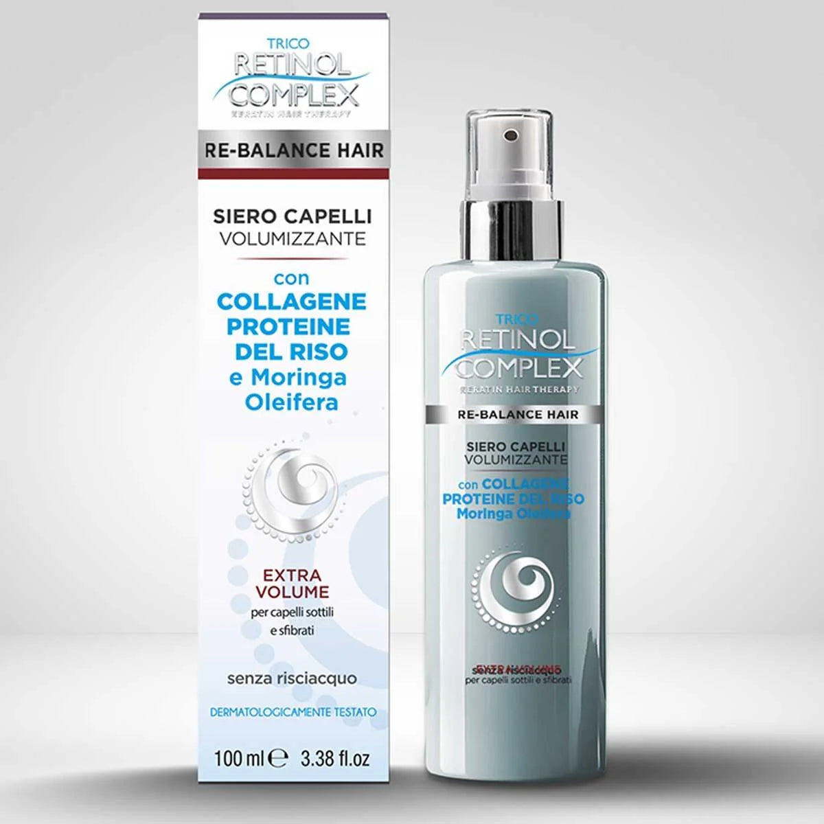 Siero capelli con collagene proteine del riso 🌾 extra volume (per capelli sfibrati e sottili) 100 ml.