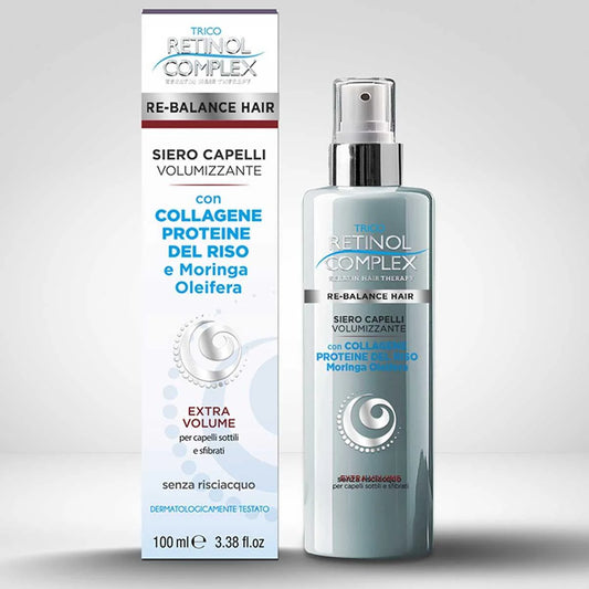 Siero capelli con collagene proteine del riso 🌾 extra volume (per capelli sfibrati e sottili) 100 ml.