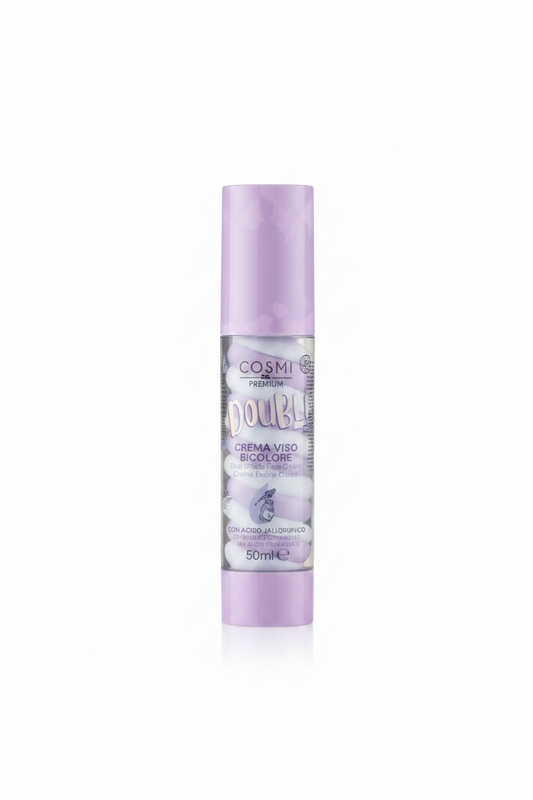 Crema viso bicolore con acido ialuronico💜