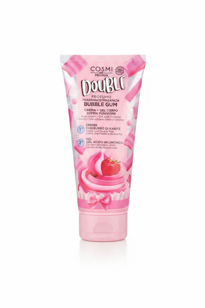 Crema corpo + gel bubble gum con burro di karite’ 🍓(con acido ialuronico)