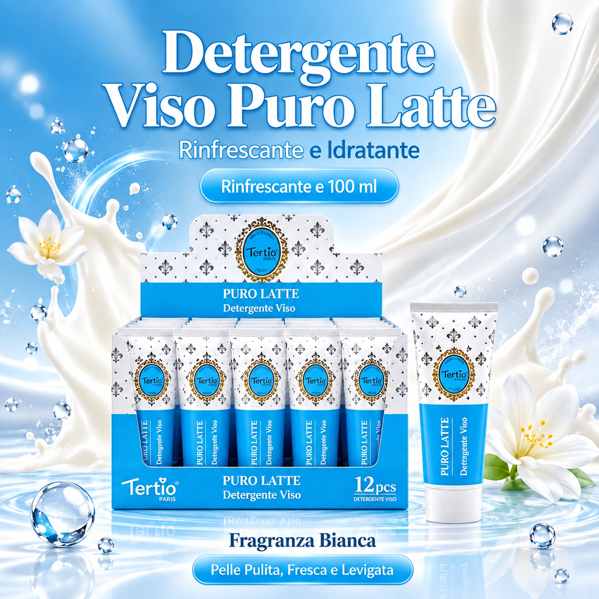 Detergente viso puro  latte 100 ml
