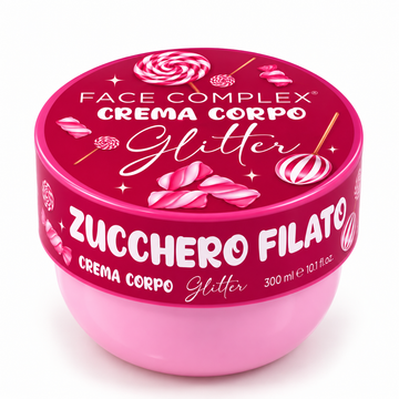 Crema corpo glitter zucchero filato 300 ml